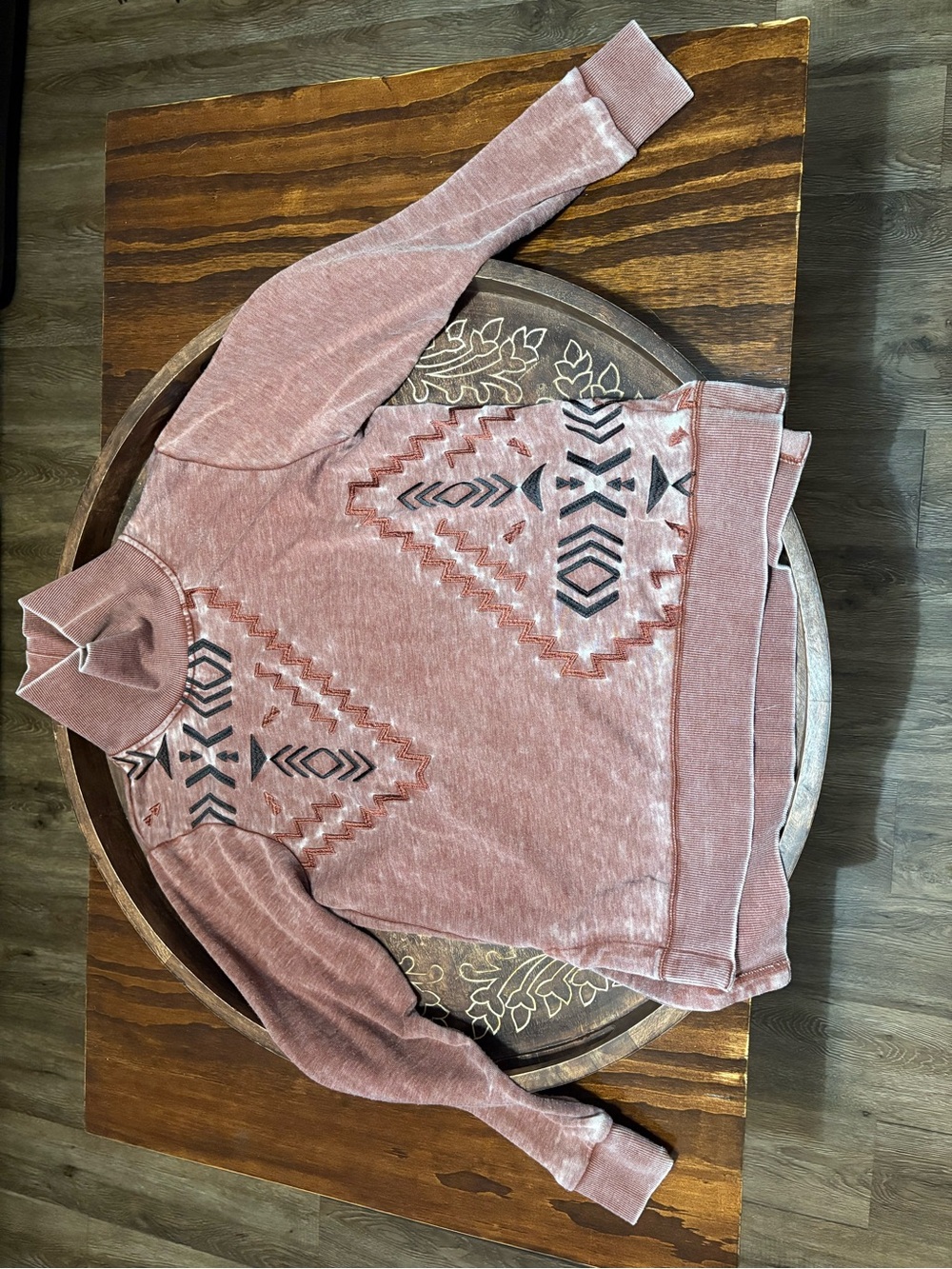 Ariat Dusty Pink Aztec Mock Neck Sweater